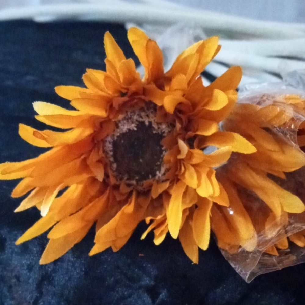 1 DOZ. Vibrant Orange  Gerber Daisy Faux Floral Accents
